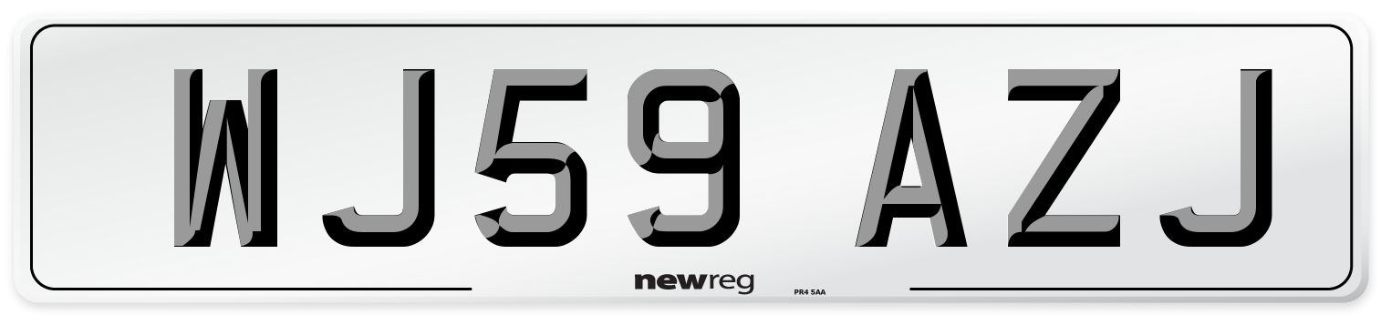 WJ59 AZJ Number Plate from New Reg